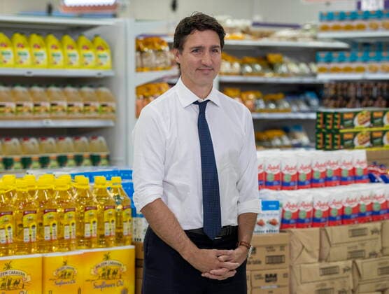 Canada, Prime Minister Justin Trudeau visits Memon Supermarket in Pickering