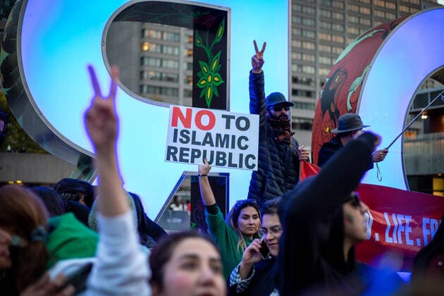 Canada, Woman, Life, Freedom Protest in Toronto