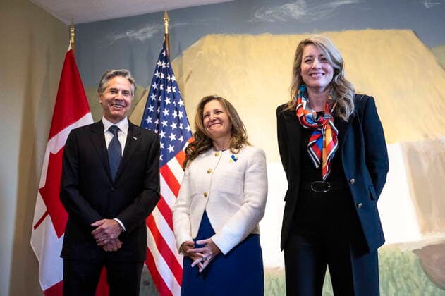 Canada, Finance Minister Chrystia Freeland meets US Secretary of State Antony Blinken in Ottawa