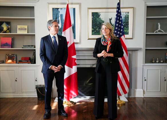 Canada, Foreign Minister Melanie Joly meets US secretary of state Antony Blinken in Ottawa