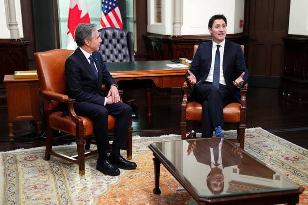 Canada, Justin Trudeau meets Antony Blinken in Ottawa