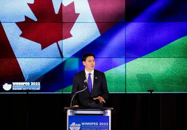 Canada, Justin Trudeau attends opening ceremony of Congress of Ukrainian Canadians in Winnipeg