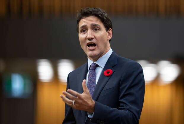 Canada, Prime Minister Justin Trudeau during Question Time in Parliament in Ottawa