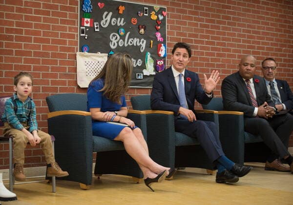 Canada, Prime Minister Trudeau visits Dennis Timbrell Community Centre in Toronto