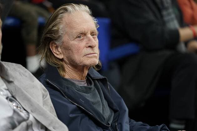 Michael Douglas attends basketball game in Paris