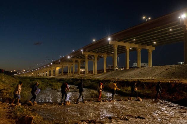 Mexico, refugees from Central America at the border to the USA in Ciudad Juarez