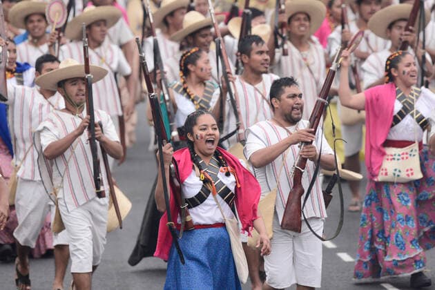 Mexico, Revolution Day military parade in Mexico City