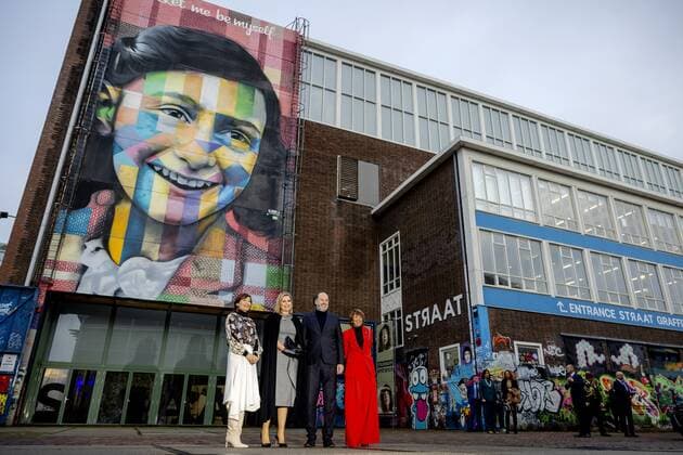 Queen Maxima of the Netherlands at the award ceremony of the De Prins Bernhard Cultuurfonds Prijs at the Anne Frank House in Amsterdam