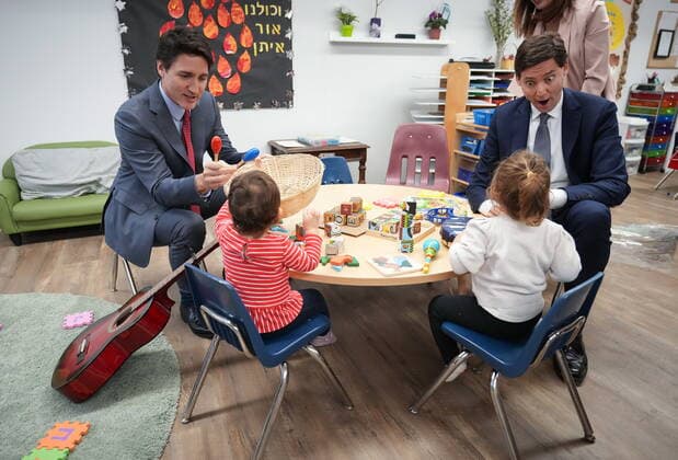 Canada, Justin Trudeau visits daycare centre in Richmond