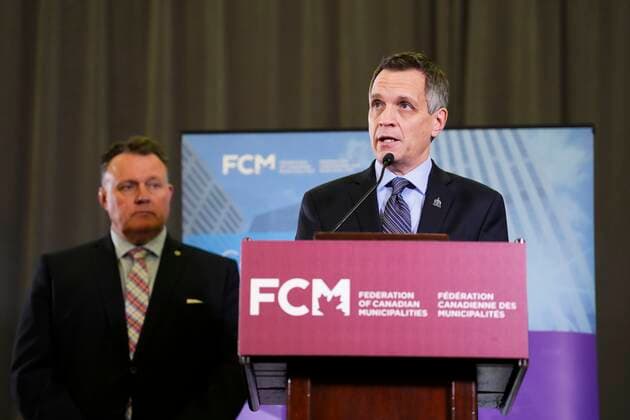 Canada, Federation of Canadian Municipalities FCM press conference in Ottawa