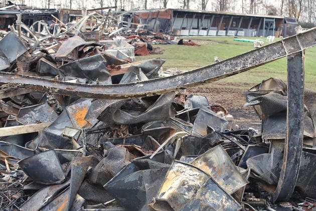 Dortmund, fire at a golf teeing ground in Wambel