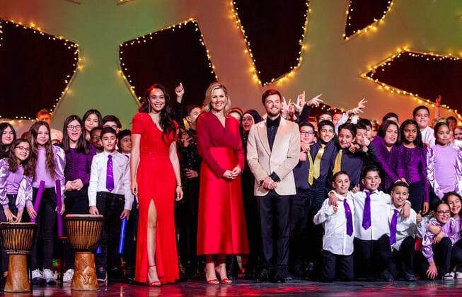 Queen Maxima attend the recordings of the Christmas Music Gala in Amsterdam