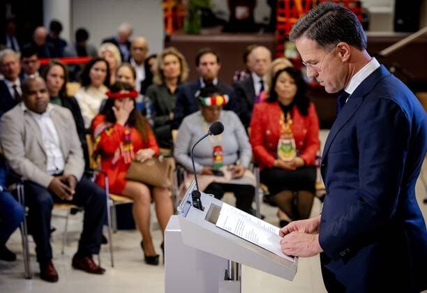 The Hague, Mark Rutte apologises for the role of the Netherlands in the history of slavery