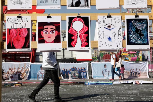 Mexico, demonstration by relatives of missing persons in Mexico City