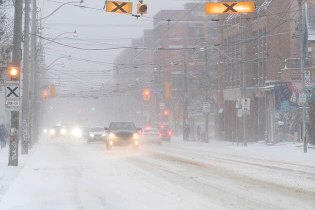 Canada, Snowstorm Hits Toronto