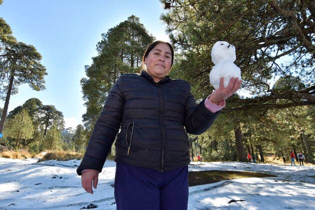 Mexico, snow in Zinacantepec