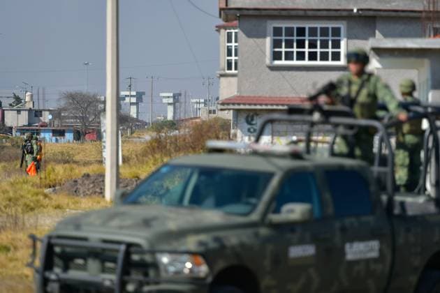 Mexico, security forces around the maximum security prison Altiplano
