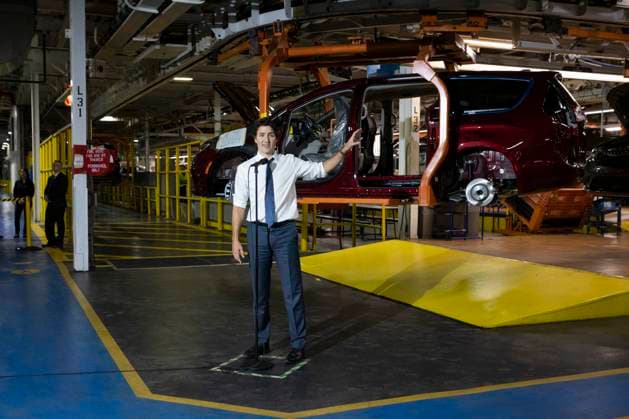 Canada, ustin Trudeau tours the Stellantis Windsor Chrysler Assembly plant in Windsor