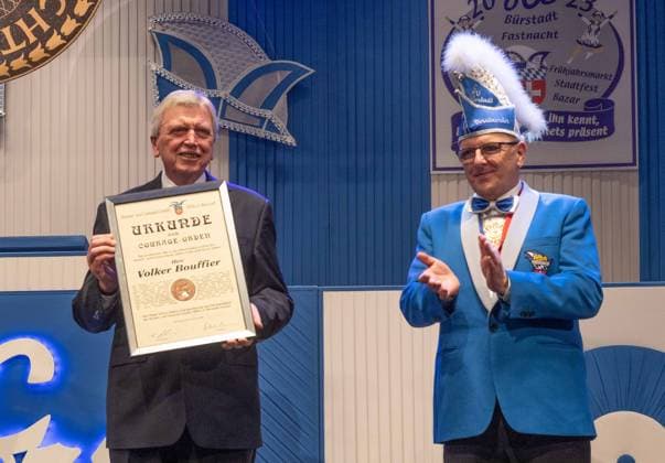 Hesse, award of the Order of Courage to Volker Bouffier in Bürstadt