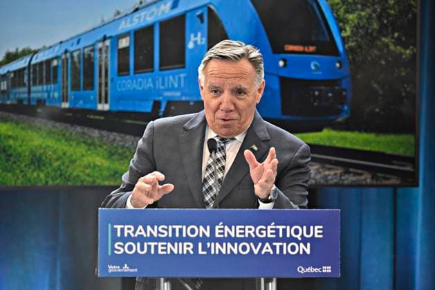Canada, Quebec Premier Francois Legault Press Event in Quebec City