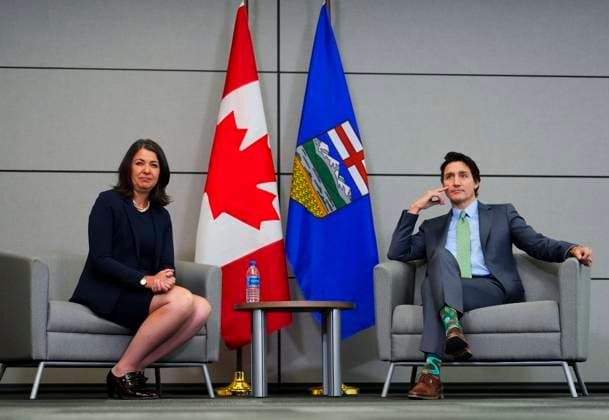 Canada, Prime Minister Justin Trudeau meets Alberta Premier Danielle Smith in Ottawa