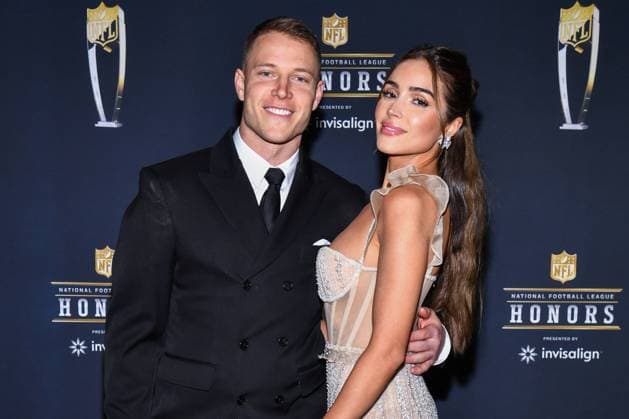 Model Olivia Culpo and NFL star Christian McCaffrey become parents for the first time, archive pictures