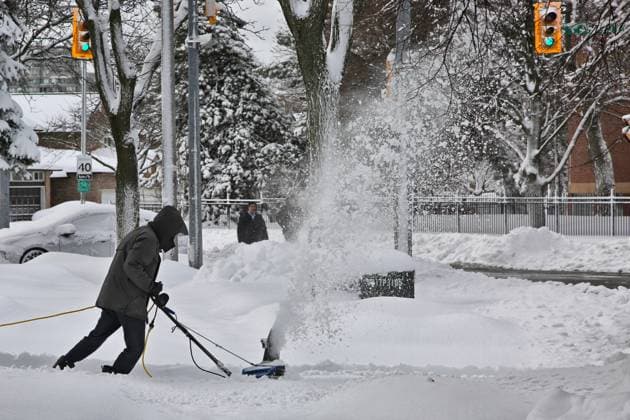 Canada, heavy snowfall in Toronto