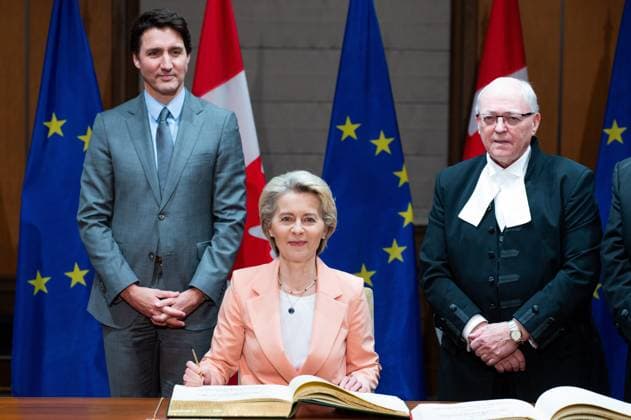 Canada, Justin Trudeau receives Ursula von der Leyen in Ottawa