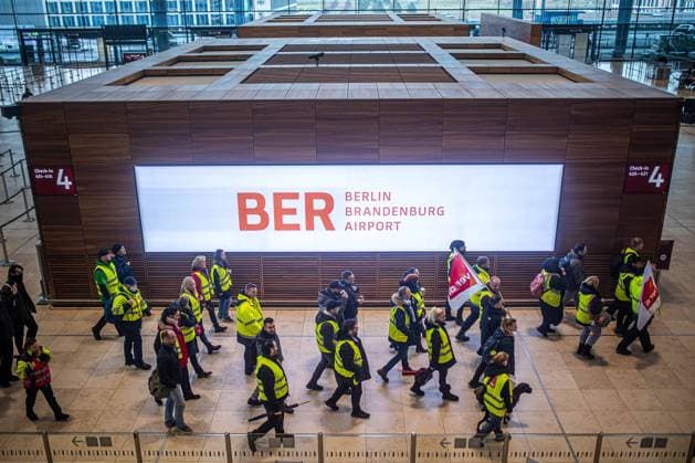 Berlin, Verdi strike at BER Airport