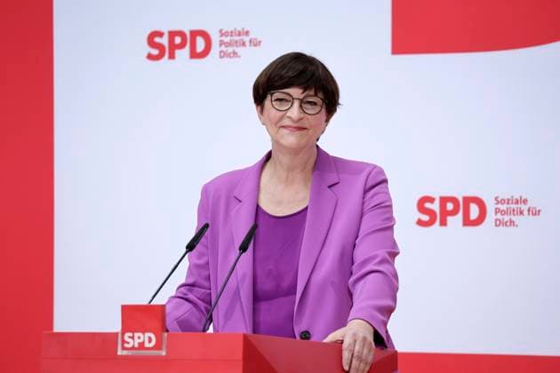 Berlin, SPD press conference with Saskia Esken after the committee meeting