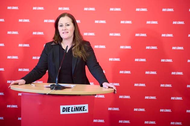 Berlin, Press Conference Die Linke with Janine Wissler