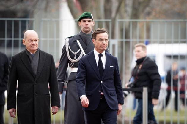 Berlin, Olaf Scholz meets Ulf Kristersson