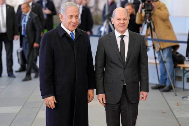 Berlin, Olaf Scholz receives Benjamin Netanyahu