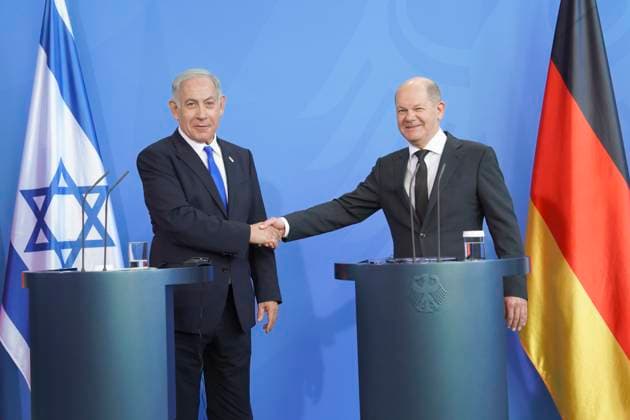 Berlin, Olaf Scholz receives Benjamin Netanyahu, press conference