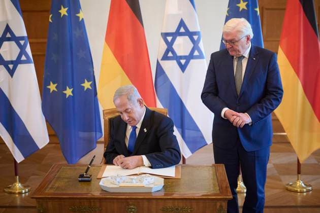 Berlin, Frank-Walter Steinmeier meets Benjamin Netanyahu