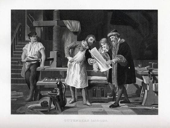 IMAGO International History, Invention of printing by Johannes Gutenberg around 1450