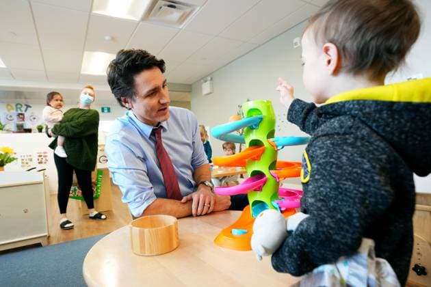 Canada, Justin Trudeau visits childcare facility in Ottawa