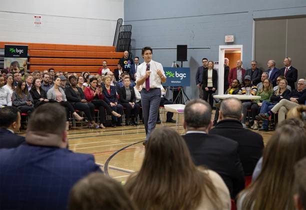 Canada, Justin Trudeau Town Hall Meeting in Dieppe