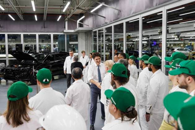 Canada, Justin Trudeau visits Honda factory in Alliston