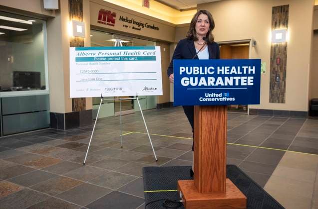 Canada, Alberta Premier Danielle Smith Press Event in Sherwood Park