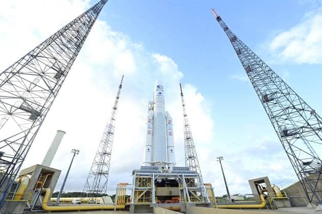 Europes Ariane 6 launcher is due to fly into space for the first time on 9 July, archive images
