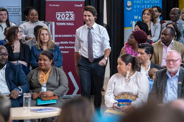 Canada, Prime Minister Justin Trudeau visits Regina