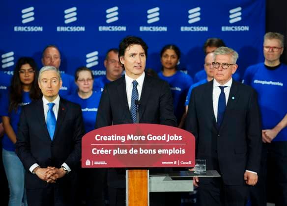 Canada, Prime Minister Justin Trudeau visits Ericsson in Ottawa