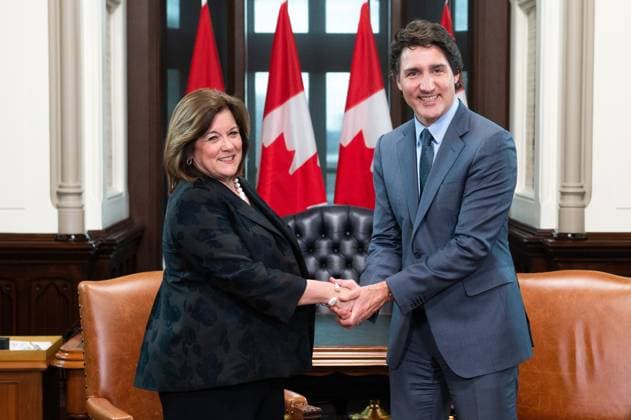 Canada, Justin Trudeau meets Suzanne P. Clark in Ottawa