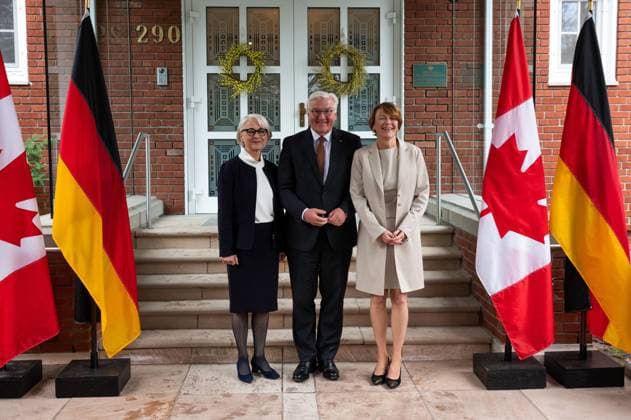 Ottawa, German Ambassador to Canada Sparwasser receives Federal President Steinmeier
