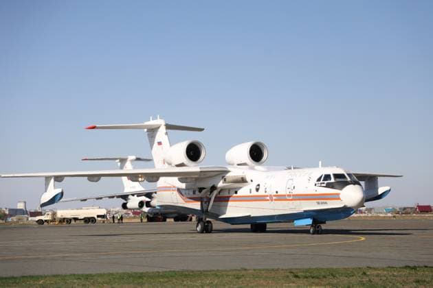 Ukrainian drone allegedly destroyed Russian Be-200 amphibious aircraft