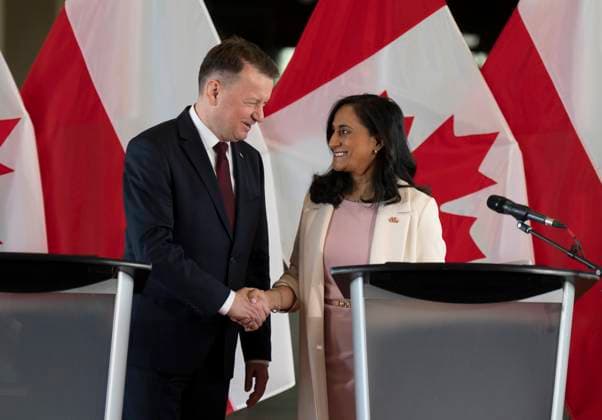 Canada, Anita Anand meets Mariusz Blaszczak in Ottawa