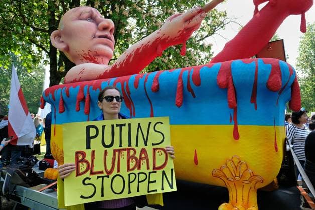 Aachen, Charlemagne Prize Award Ceremony, Solidarity Demonstration with Ukraine