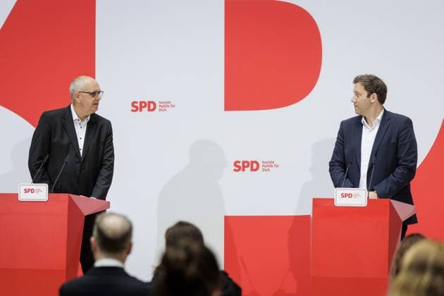 Berlin, SPD press conference after the parliamentary elections in Bremen