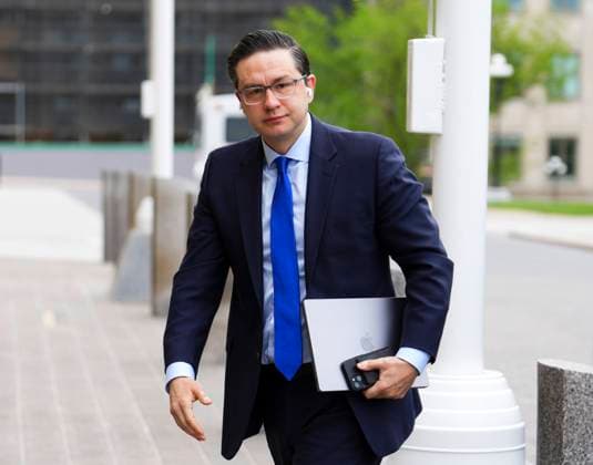 Canada, Pierre Poilievre Arrival at the Parliament in Ottawa